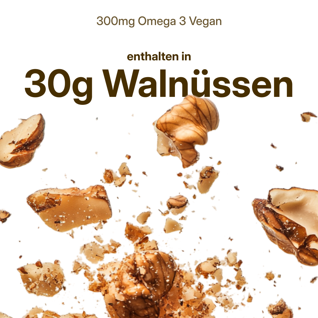 Omega 3 (300mg) vegan aus Algenöl | 56 Kapseln in Glasflasche