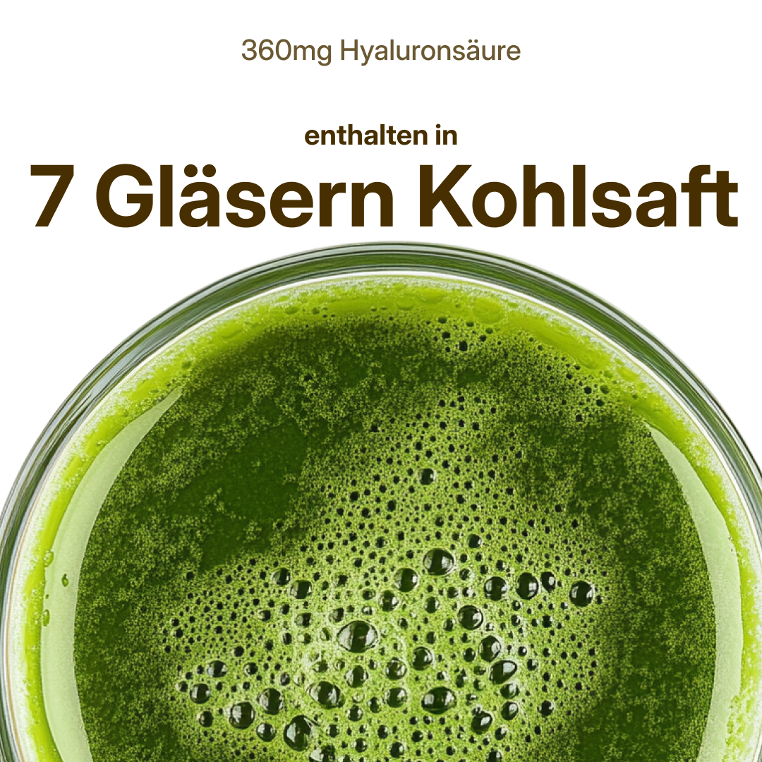Hyaluronsäure (360 mg) – fermentativ gewonnen, vegan | 56 Kapseln in Glasflasche