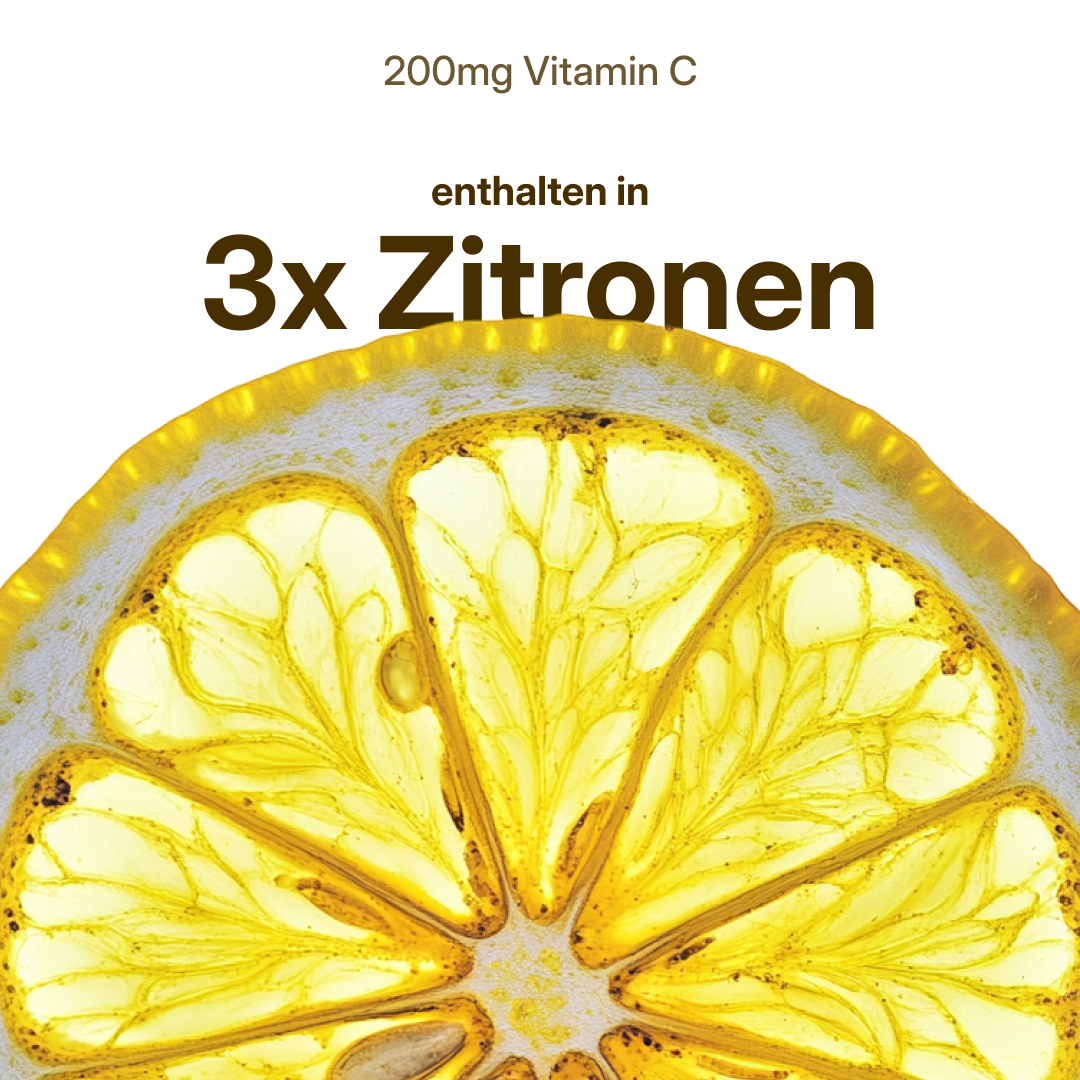 Vitamin C (200 mg aus Acerolaextrakt) – vegan | 112 Kapseln in Glasflasche