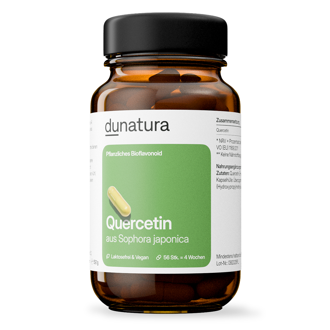 Quercetin (250mg) – vegan & ohne Zusatzstoffe | 56 Kapseln in Glasflasche